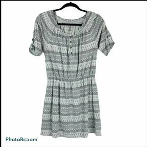 IF Cinched Waist Dress, gray and black